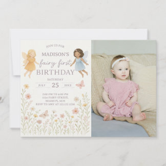 Whimsical Fairy Erster Geburtstag Einladung