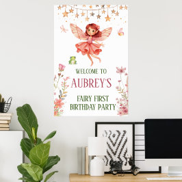 Whimsical Fairy erster Geburtstag Poster