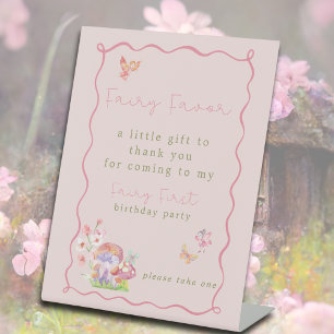 Whimsical Fairy First Birthday Party Gefallen Sockelschild