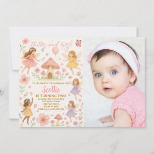 Whimsical Fairy Geburtstag Einladung mit Foto
