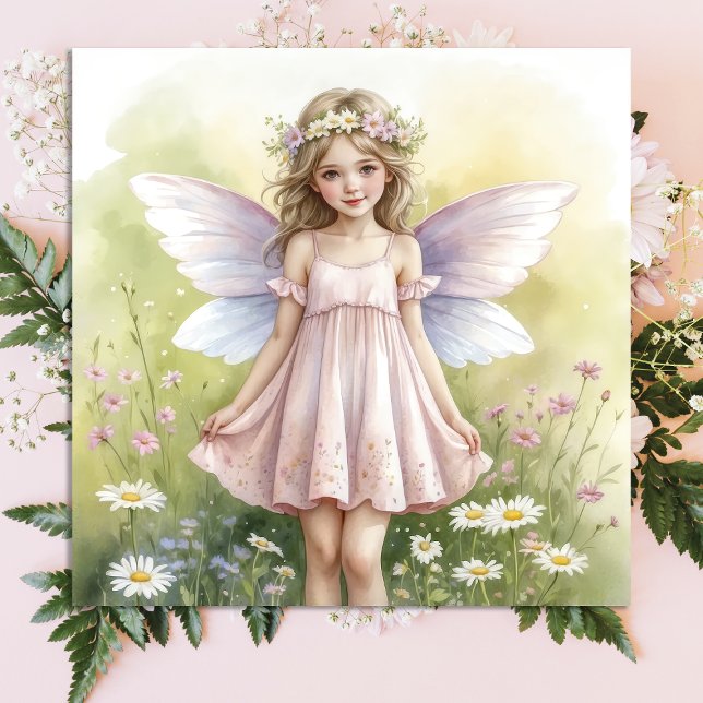 Whimsical Fairy Girl in Flower Garden Poster (Von Creator hochgeladen)