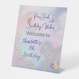 Whimsical Fairy Girl Willkommen Sockelschild