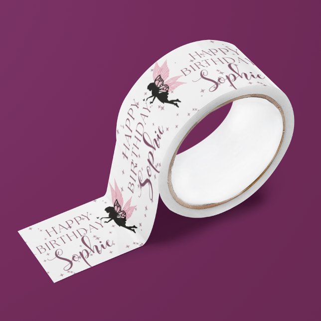 Whimsical Fairy Happy Birthday girlish Satinband (Von Creator hochgeladen)