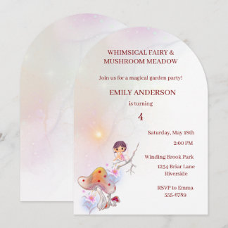 Whimsical Fairy Magical 4. Geburtstag Einladung