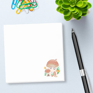 Whimsical Fairy Mushroom House Post-it Klebezettel