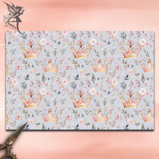 Whimsical Fairy Queen Magical Crown Pastor Pink Seidenpapier