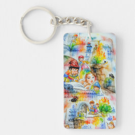 Whimsical Fairy Tale Illustration Schlüsselanhänger