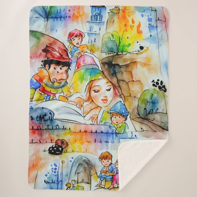 Whimsical Fairy Tale Illustration Sherpadecke (Vorderseite)