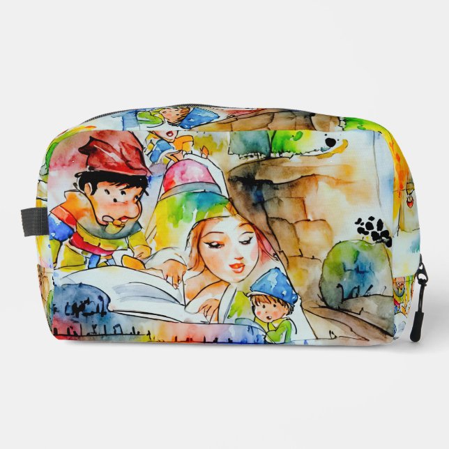 Whimsical Fairy Tale Illustration Waschbeutel (Vorderseite)