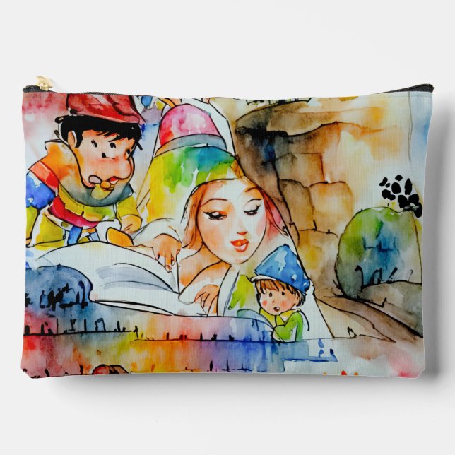 Whimsical Fairy Tale Illustration Zubehörtasche (Vorderseite)