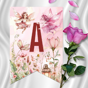 Whimsical Fairy-Themed Geburtstag Wimpelkette