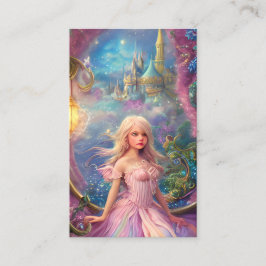 Whimsical Fairyland Background Visitenkarte