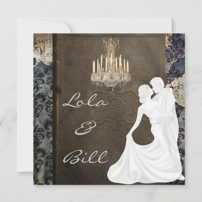 WHIMSICAL Fairytale Hochzeit Einladung AUTHENTIC (Vorderseite)