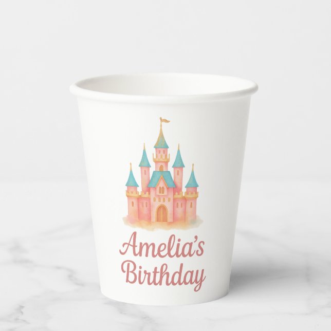 Whimsical Fairytale Princess Castle Pappbecher (Vorderseite)