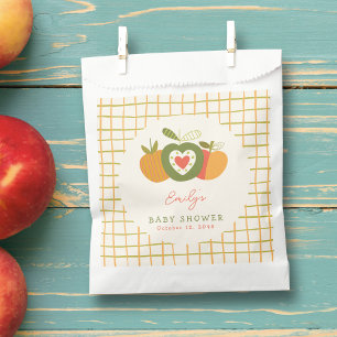 Whimsical Fall Apple Thema Baby Dusche Grün Geschenktütchen