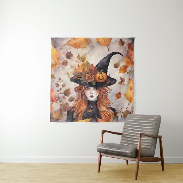 Whimsical Fall Hexe Wandteppich (Beispiel)