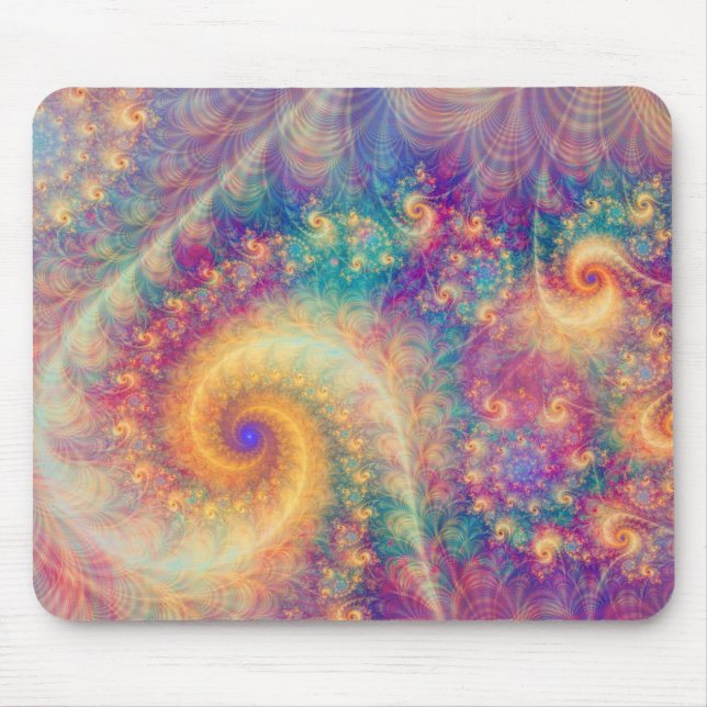 Whimsical Fantasy Abstract Fractal Vortex Art Mousepad (Vorne)