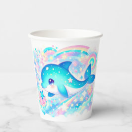 Whimsical Fantasy Dolphin Baby Dusche Pappbecher
