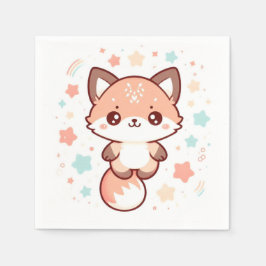 Whimsical Fantasy Fox Baby Dusche Serviette