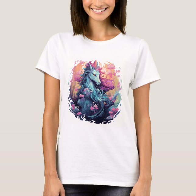 Whimsical Fantasy Unicorn T-Shirt (Vorderseite)