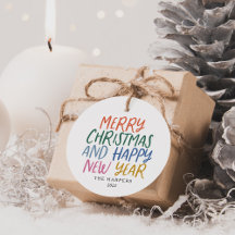 Whimsical farbenfroh frohe Weihnachten Glück Neues
