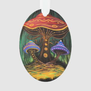 Whimsical Farbige Pilz Cottagecore Magie Ornament