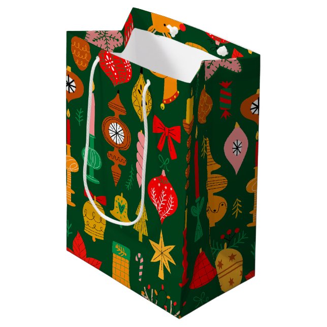 Whimsical Festivals & Weihnachten Mittlere Geschenktüte (Vorderseite Schrägansicht)
