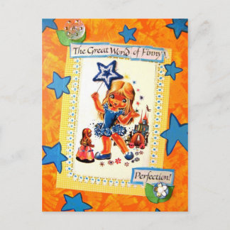 Whimsical Finny - Vintag Postkarte