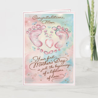 Whimsical First Mama Muttertag Karte