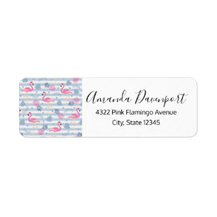 Whimsical Flamingo & Ananas Muster
