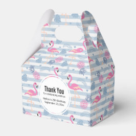 Whimsical Flamingo & Ananas Muster Geschenkschachtel