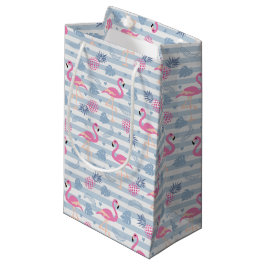 Whimsical Flamingo & Ananas Muster Kleine Geschenktüte