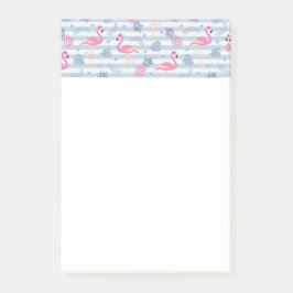 Whimsical Flamingo & Ananas Muster Post-it Klebezettel