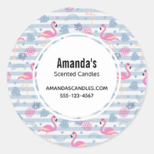 Whimsical Flamingo & Pineapmuster Business