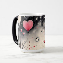 Whimsical Floating Heart Liebe