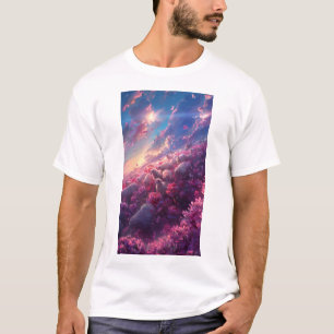 Whimsical Flock Sheep Illustration T - Shirt