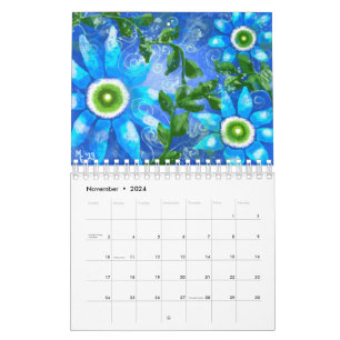 Whimsical floral Abstrakt Art 12-monatiger Kalende Kalender
