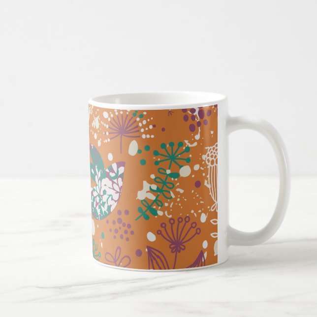 Whimsical Floral Birds Kaffeetasse (Rechts)