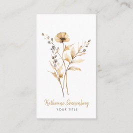 Whimsical Floral Bloom Visitenkarte