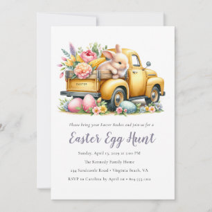 Whimsical Floral Bunny Ostereier Jagen Einladung