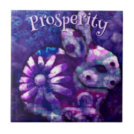 Whimsical Floral Bunny Rabbit Personalized Fliese