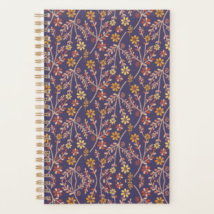 Whimsical Floral Design mit Reben auf violettem Hi Planer