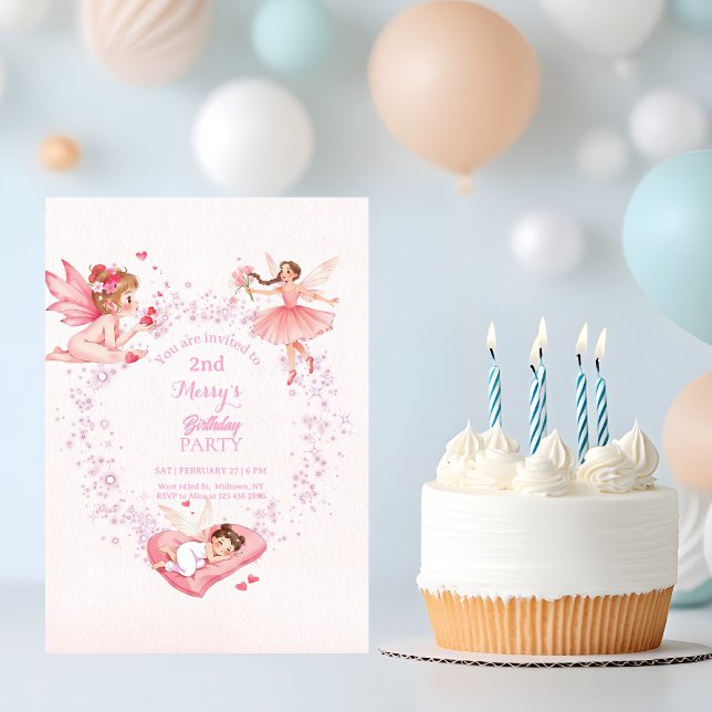 Whimsical Floral Fairy Kids Birthday Einladung (Von Creator hochgeladen)