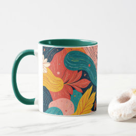 Whimsical Floral Flow Tasse