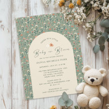 Whimsical Floral Garden Baby in Blütendusche