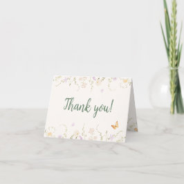 Whimsical Floral Garden Party Danke Karte