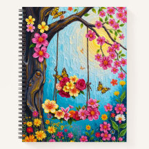 Whimsical Floral Notebook/ Niedliche Blume