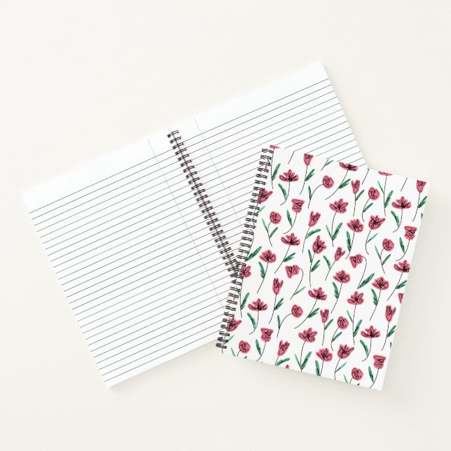 Whimsical Floral Notebook - Scribbly-Blume Notizbuch (Innenseite)