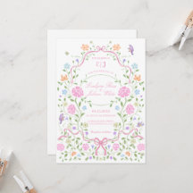 Whimsical Floral Wedding Einladung