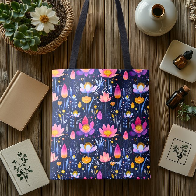 Whimsical Floral Wellness Tote Beutel Tasche (Von Creator hochgeladen)